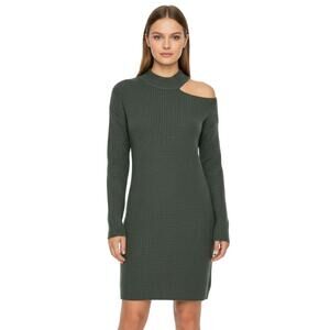 Stitch Drop Above Keyboard Sweater Dress Sage Green Women’s NWT Size Small